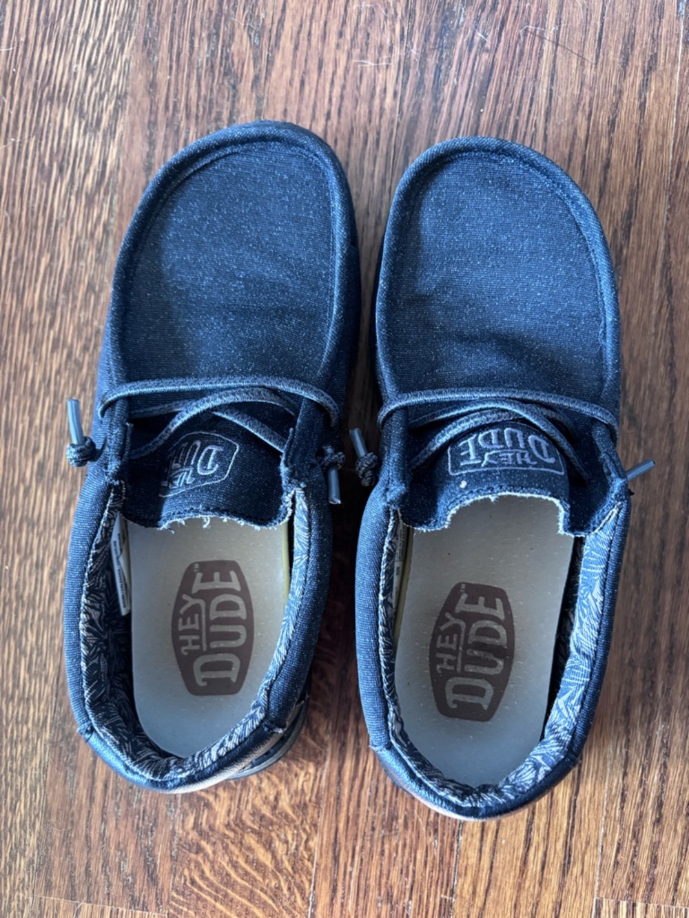 Hey Dude Kids Black Slip-On Moccasins